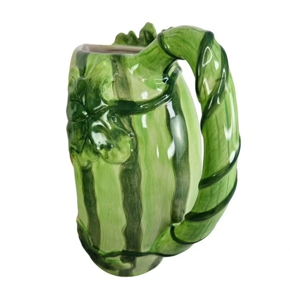 Valerie Watermelon Slice Pitcher Figural Beverage Emboss Home Decor Ceramic READ